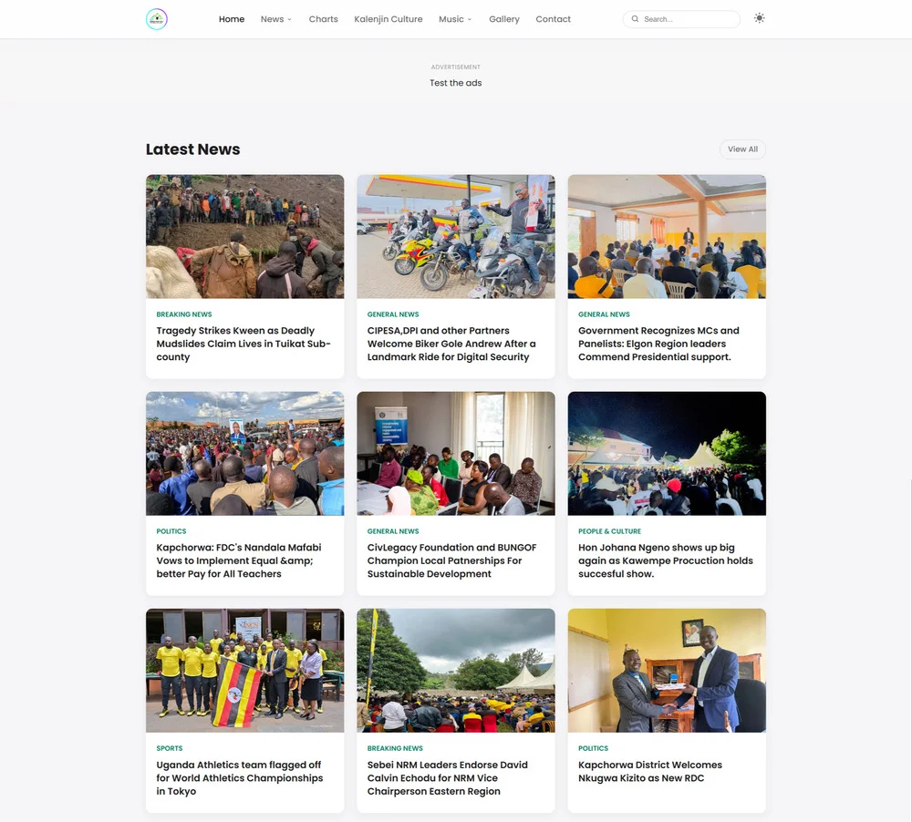 Portfolio Summary: Sebei Nation - A Full-Featured Content and Media Platform